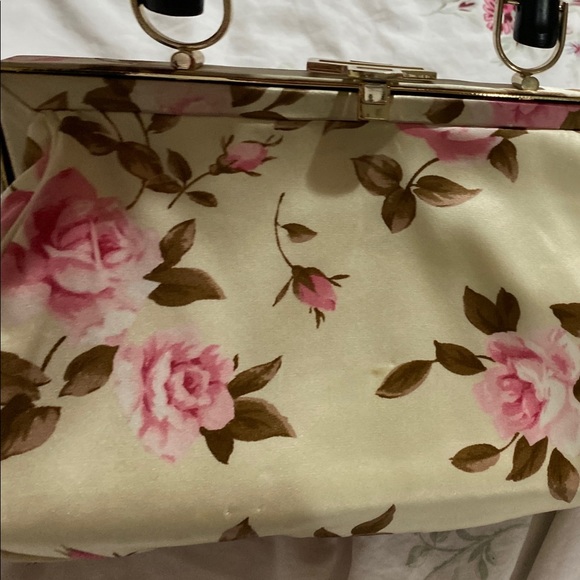 Banana Republic Satin Handbag Floral Print I - Picture 2 of 5